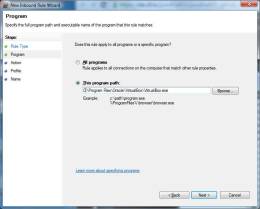 Windows 7 Firewall New Incoming Rule Step 2
