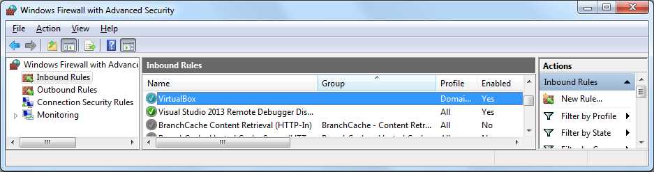Firewall settings for VirtualBox remote display | Jared Hall